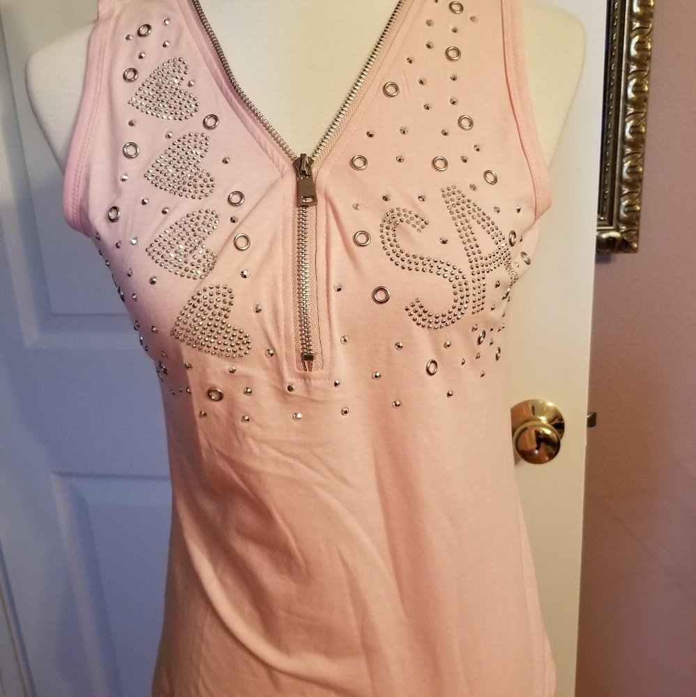 Embellish top, new without tags